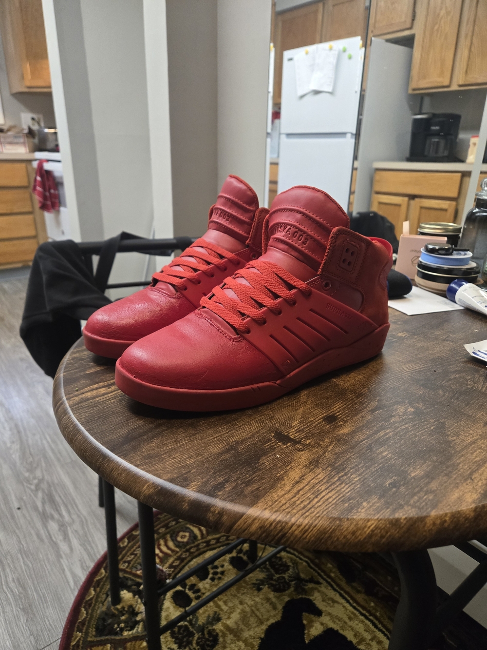 Supra Men's All-Red High-Top Sneakers